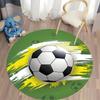 Free Shipping! Soccer-Themed Round Rug for Sports Enthusiasts Round Carpet for Home Sofa Bedroom, Gift