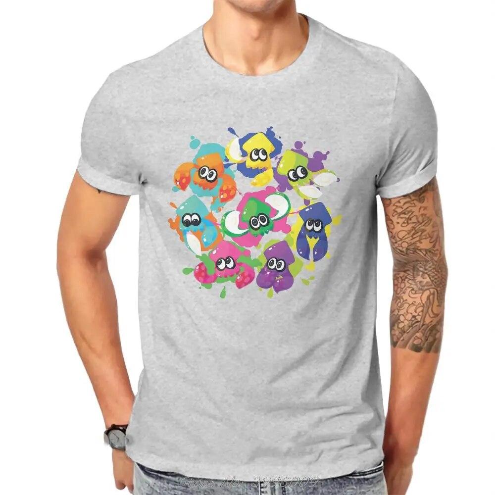 Splatoon Colorful Game Inkling Squad Tshirt Top Graphic Unisex Vintage Alternative Summer Unisex's Clothes Cotton Harajuku T Shirt