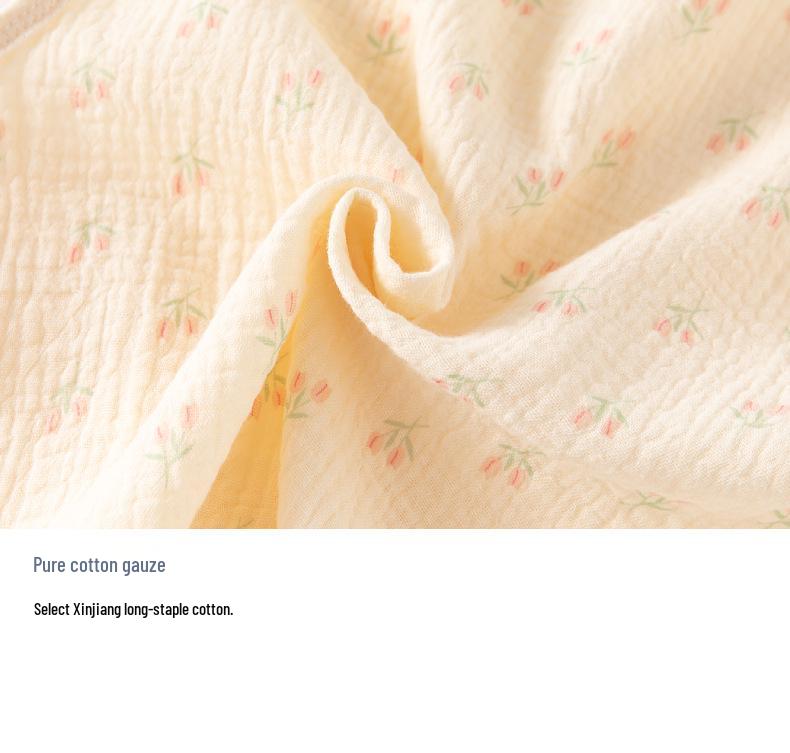 Pure Cotton Gauze Sleeveless Baby Sleeping Bag for Newborns - Anti-Kick Quilt for Summer