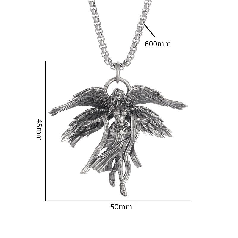 Four Winged Angel Pendant Retro Personalized Fashion Necklace