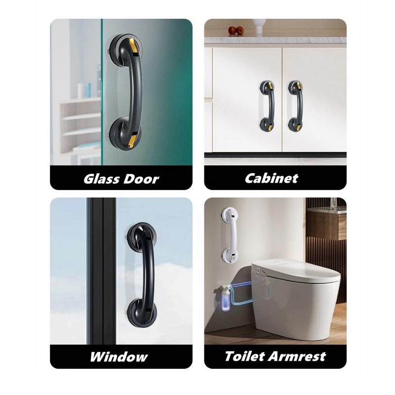 Shower Handle Grab Bars For Bathtubs Showers Suction Grab Bar Bathroom Bathtub Bath Handles Handicap Elderly Seniors Safety Grip