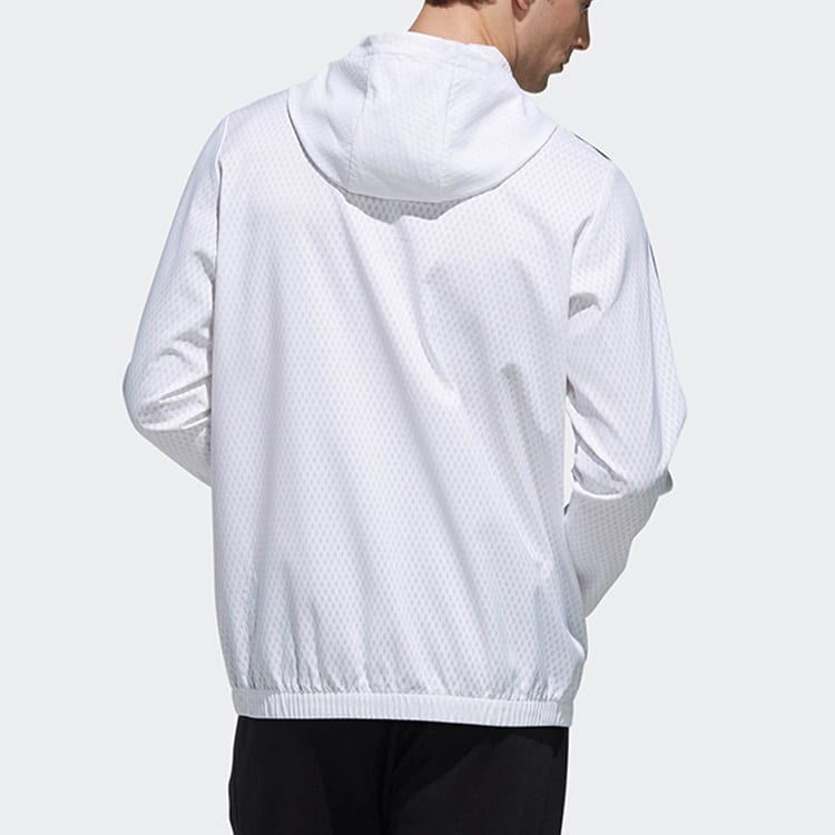 Adidas Jackets Men's White Hooded Moderate Other DW4620