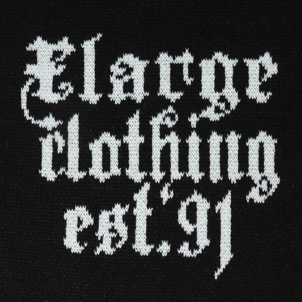 JACQUARD LOGO SCARF BLACK ONE SIZE [Extra Large]