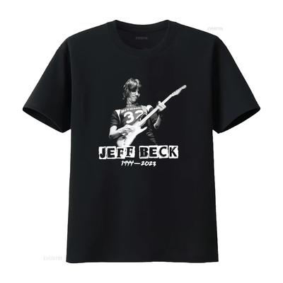 Jeff Beck Tribute T Shirt Vintage Retro Blues Rock Jazz Guitar Legend Design Vintage Washed Soft Casual Stylish Graphic