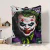 1pc Joker Flannel Throw Blanket - HD Printed Lightweight Soft Warm All-Season Blanket for Sofa, Bed, Travel, Camping 142