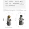 3Pcs Mini Astronaut Figures Cute Space Man Statues Desktop Decoration Collectible Model For Car Home Room Birthday Gift