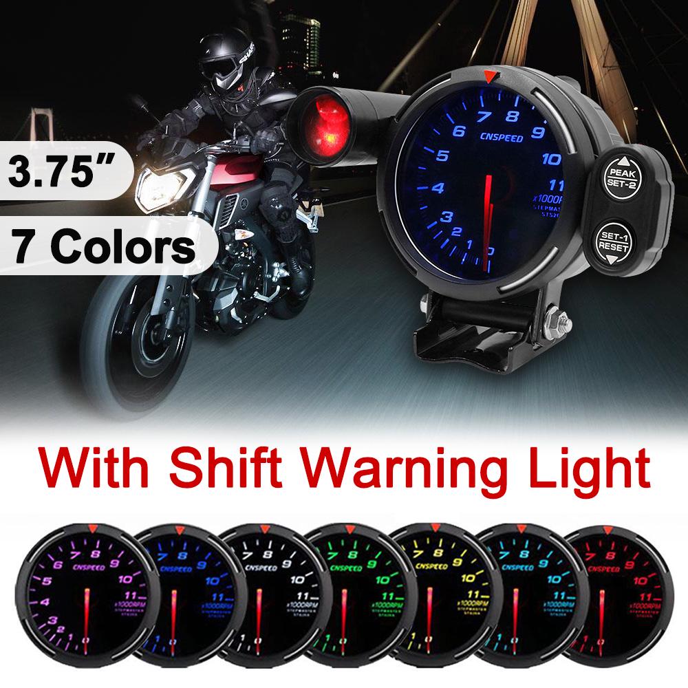 3.5Inch Diameter Car Tachometer RPM Gauge 0-11000 RPM with 7 Colors Backlight