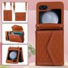 Blocking Card Holder Leather Cover for Samsung Galaxy Z Flip 6 5 4 3 Flip6 Flip5 Flip4 Flip3 5G Crossbody Wallet Phone Case