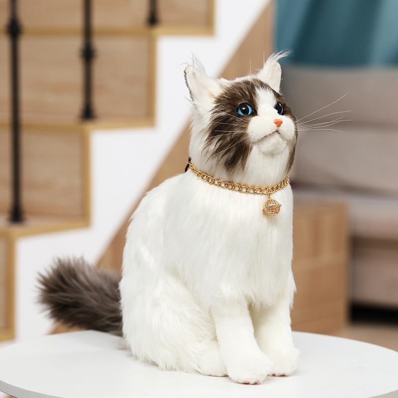 Not Fade Aluminum Cat Accessory Small Dog Puppy with Bell Dog Gold Chain Pet Chain Cat Collar Dog Necklace
