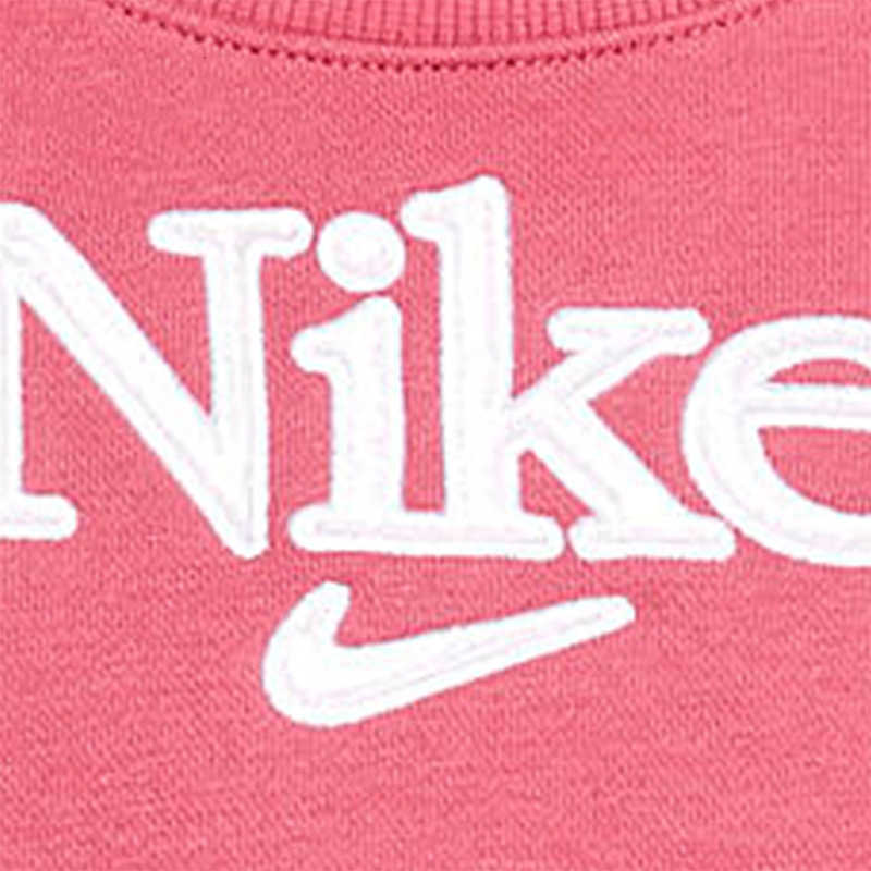 Nike Casual Comfortable Solid Color Warm American Letter Print Long Sleeve Sweatshirt Kids sweatshirt Pink DJ5827-622