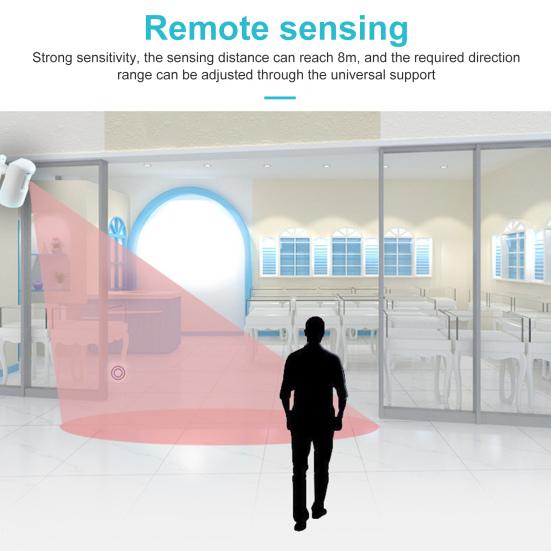 1 Set Sonerie Wireless Alarmă de Intrare 38 Melodii LED Tip Separat Bine Ați Venit Activat Vocal