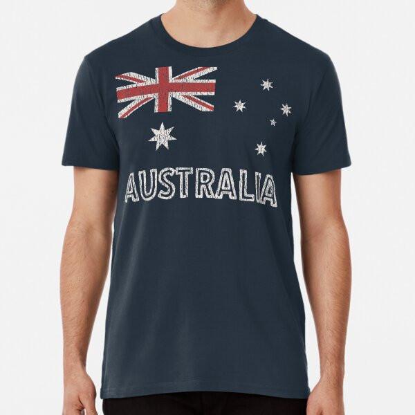 Australian Flag Distressed Design Premium T- S To 5XL Made In the AU/USA T-Shirt