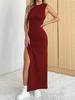Women's Elegant Casual Sleeveless Slit Dress - Spring/Summer 2026 Collection