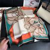 Imitation Silk Square Scarf Women Luxury Print Soft Satin Kerchief Hairband Neckerchief Foulard Bag Ribbon