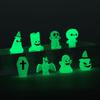 Halloween Decorations, Set Of 8 Small Glow-in-the-Dark Figurines; Pumpkin, Christmas Ornaments