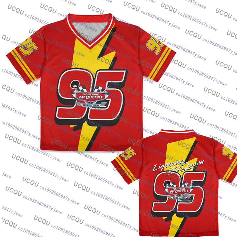 2026 The Cars Saetta McQueen N.95 Top Sportivi Estivi Uomo Donna Maglietta Stampa 3D Asciugatura Rapida Oversize T-shirt da Spiaggia Abbigliamento