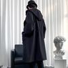 Giacca a vento da uomo, lunga fino al ginocchio, con cappuccio, sottile, di colore solido, di media lunghezza, primavera e autunno