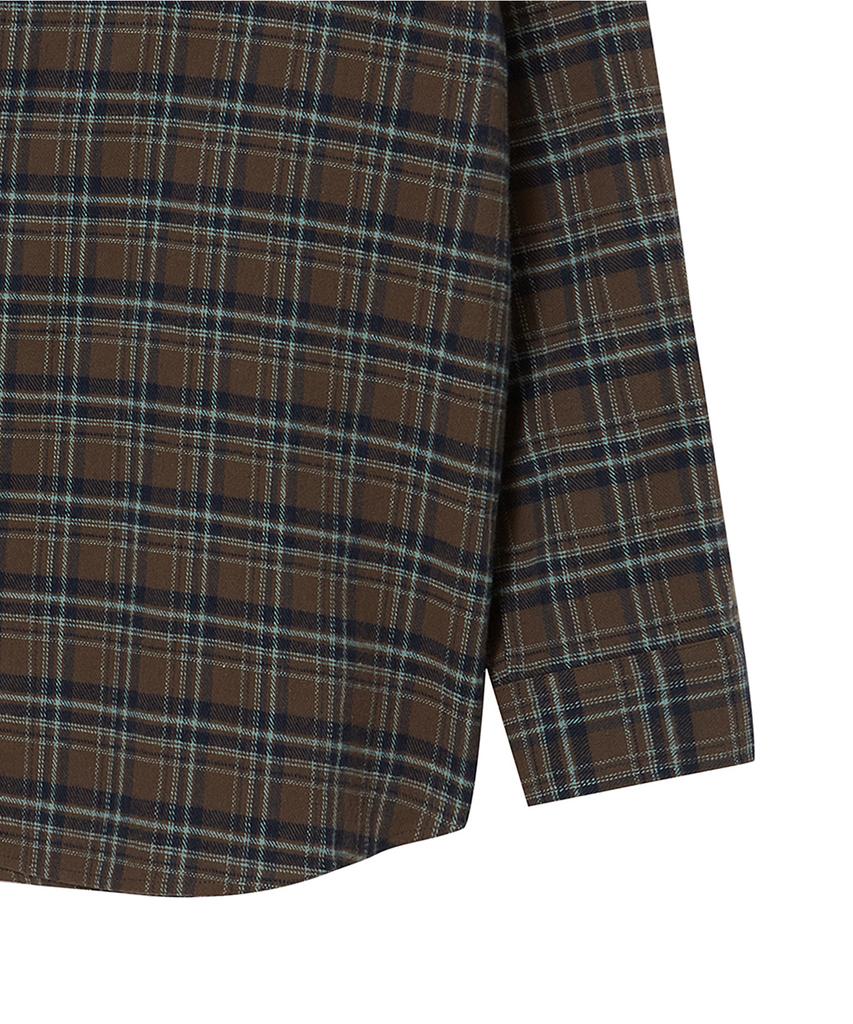 BEYOND CLOSET New Classic Preppy Cut Check Shirt Brown