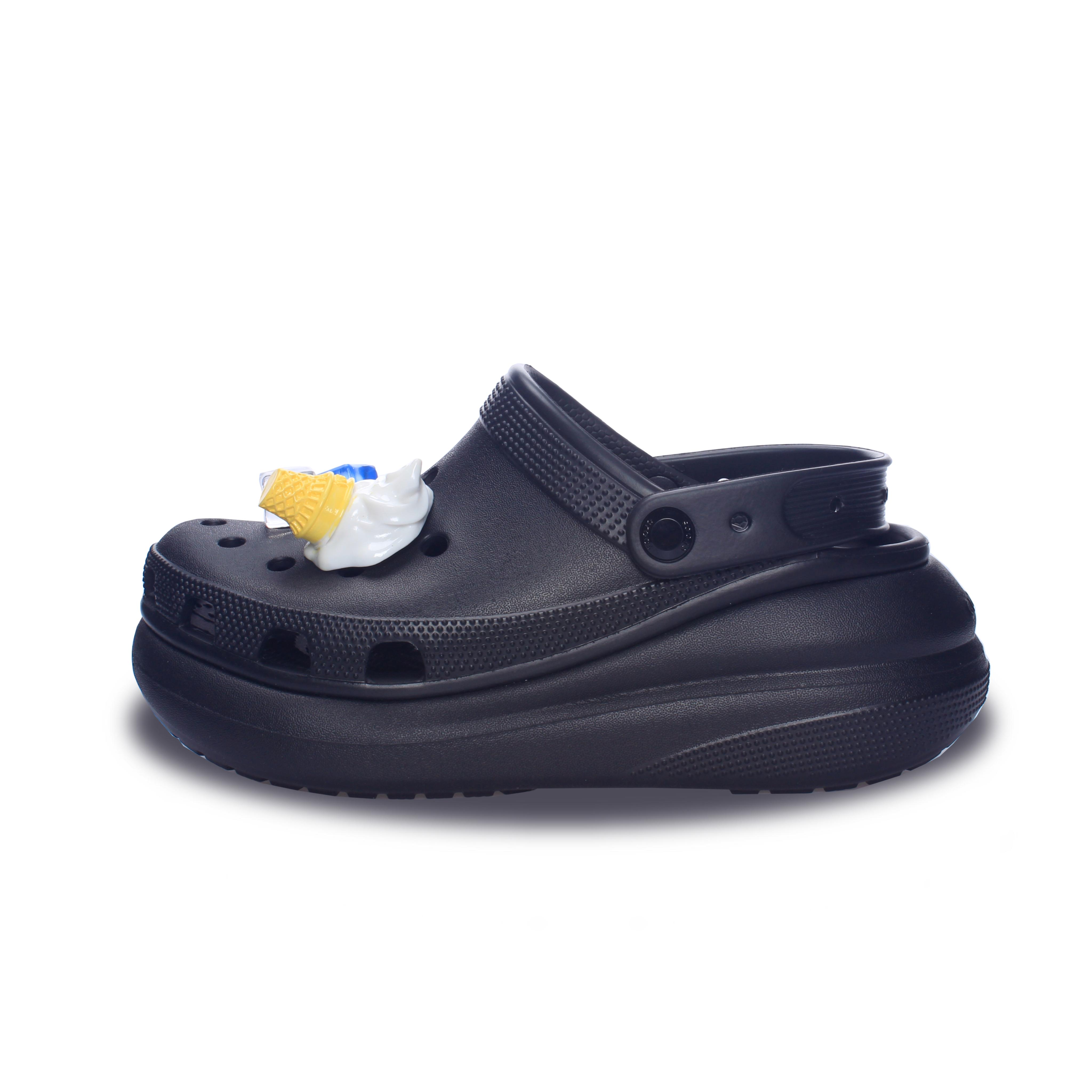 

Crocs Crush Clog EVA Classic Crush Ice Cream Pour Casual Temperament Hole Shoes Unisex Black 52-53 чёрный