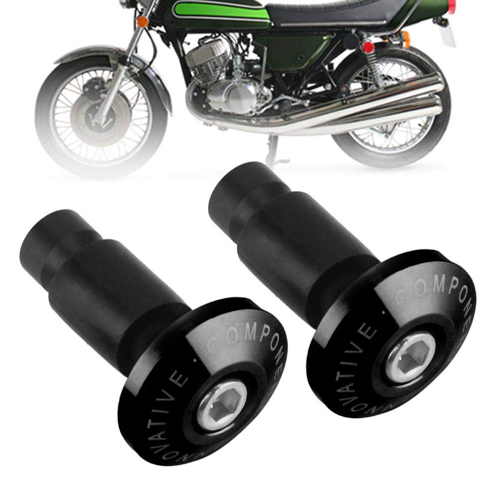 Elerose 22mm 7/8inch Dop Capăt Ghidon Motocicletă, Dop Universal Capăt Ghidon Slider Capăt Dop pentru Curse ATV Off-Road (Negru)