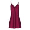 Womens Ice Silk Sleep Dress With Built-in Pads Backless Spaghetti Strap Nightgown Home Wear