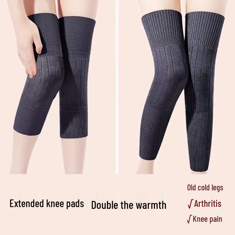 

Универсальные нескользящие наколенники для зимы - Унисекс, длинные, для тепла и защиты от холода, набедренники серый