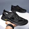 Mode 2024 Sommer Neue Designer Mesh Sandalen für Männer Mode Lässig Weiche Sohle Strand Schuhe Männlichen Atmungs Einfarbig Faulenzer Mann