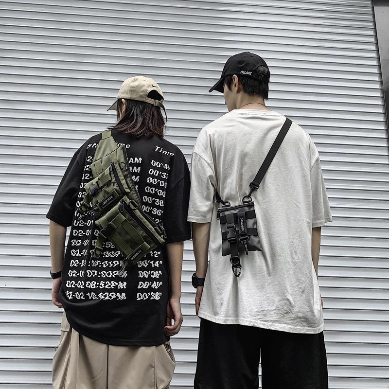 Hip Hop Odnímatelný pas Muži Ženy Crossbody náprsní taška Street Casual Fanny Pack