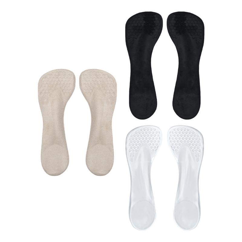 2 Paar Damen Gel-Polster-Einlegesohlen für High Heels mit Fußgewölbeunterstützung und Antirutsch-Design, 3/4 Länge, Unsichtbare Einlagen