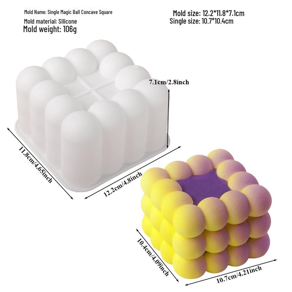 6-Cavity Flower & Heart Silicone Mousse Mold for Chocolate and Cakes