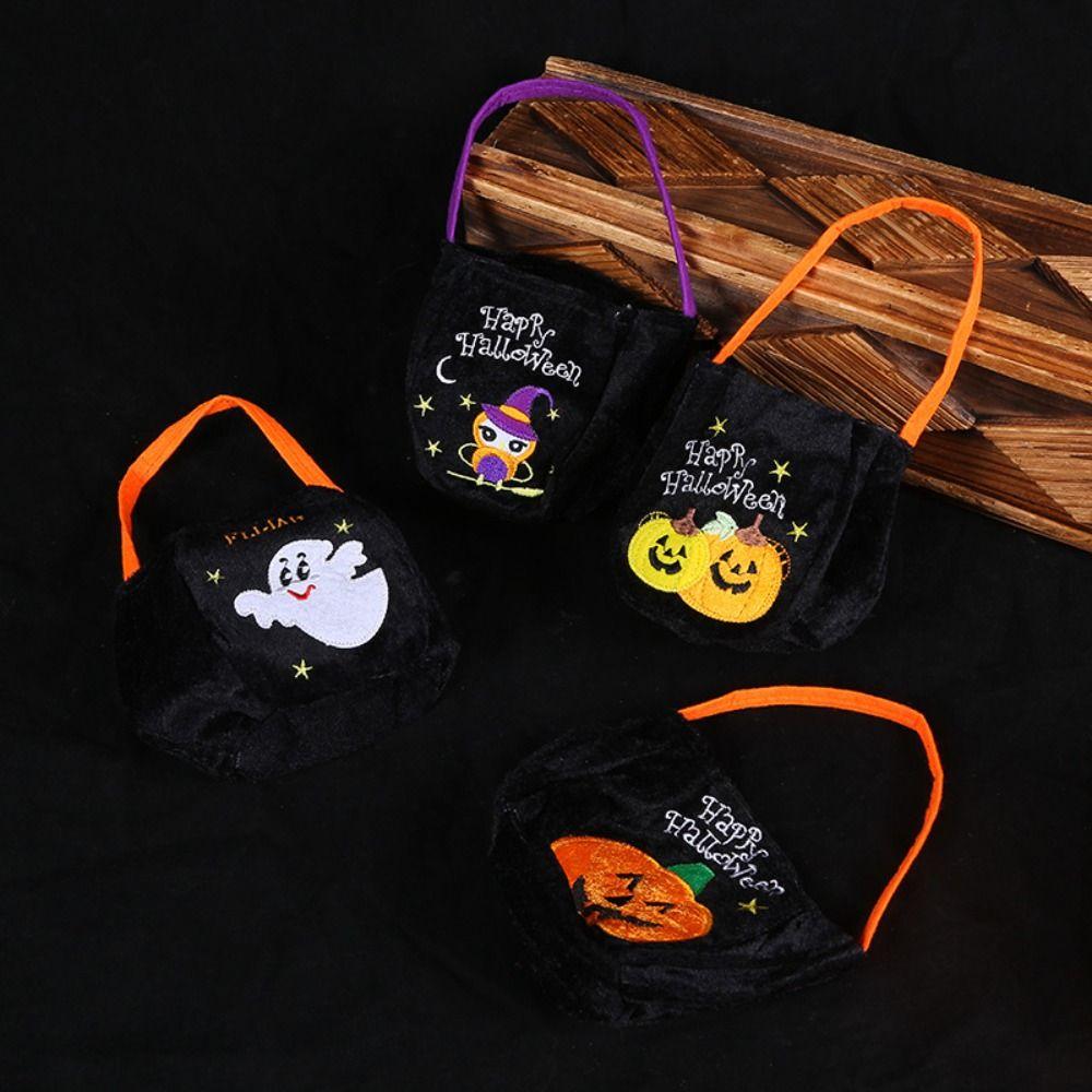Ghost Gift Basket Trick Or Treat Pumpkin Candy Bag Cute Halloween Candy Bag  Happy Halloween Day