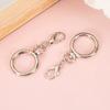 10pcs DIY Keychain Clasps Zinc Alloy Round Clasp Mini Lobster Clasp Handicraft Accessories