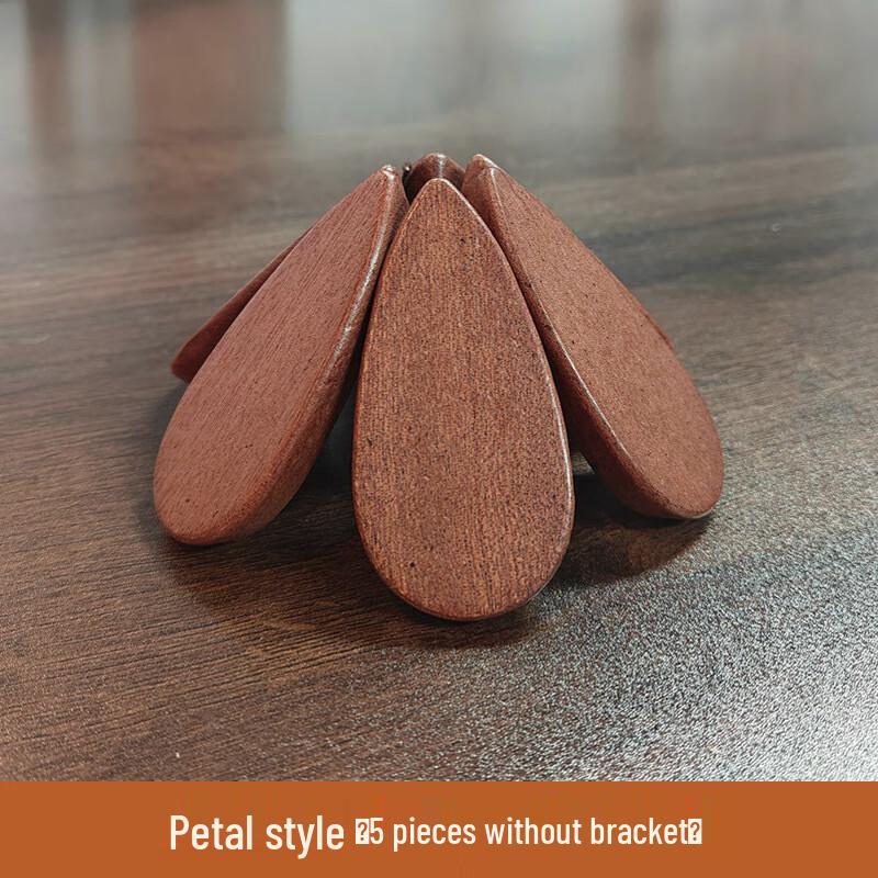 

Yiyuan Ebony Wood Petal Coasters Set
