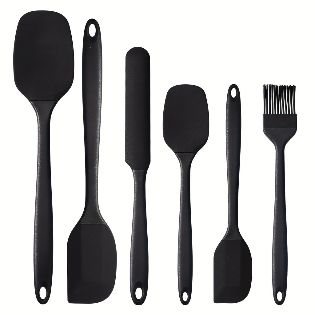 6pcs Food-Grade Silicone Baking Tool Set - High-Temperature Resistant Spatula and Brush Combination,Suitable for Cake Decoration/Cooking/Barbecue