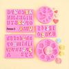 Chocolate Silicone Mold for Fondant Flowers, Hearts, Letters, and Numbers - Cake Decoration