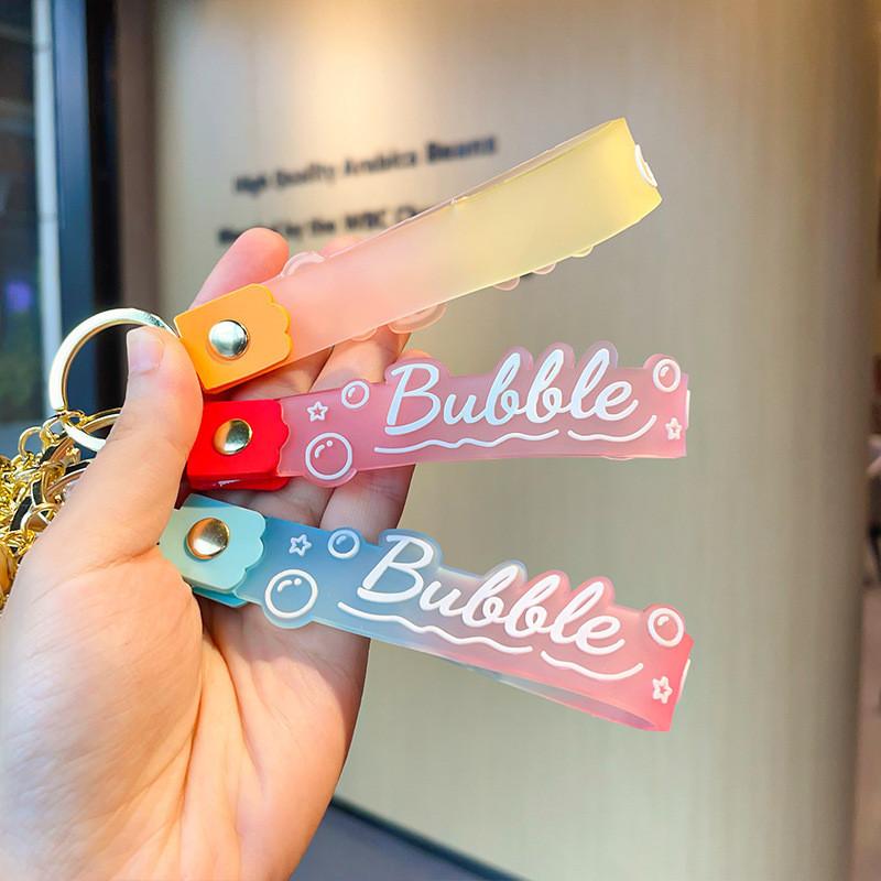 Charming Acrylic Bubble Lipstick Keychain For Girls In Blue Perfect For Gifts