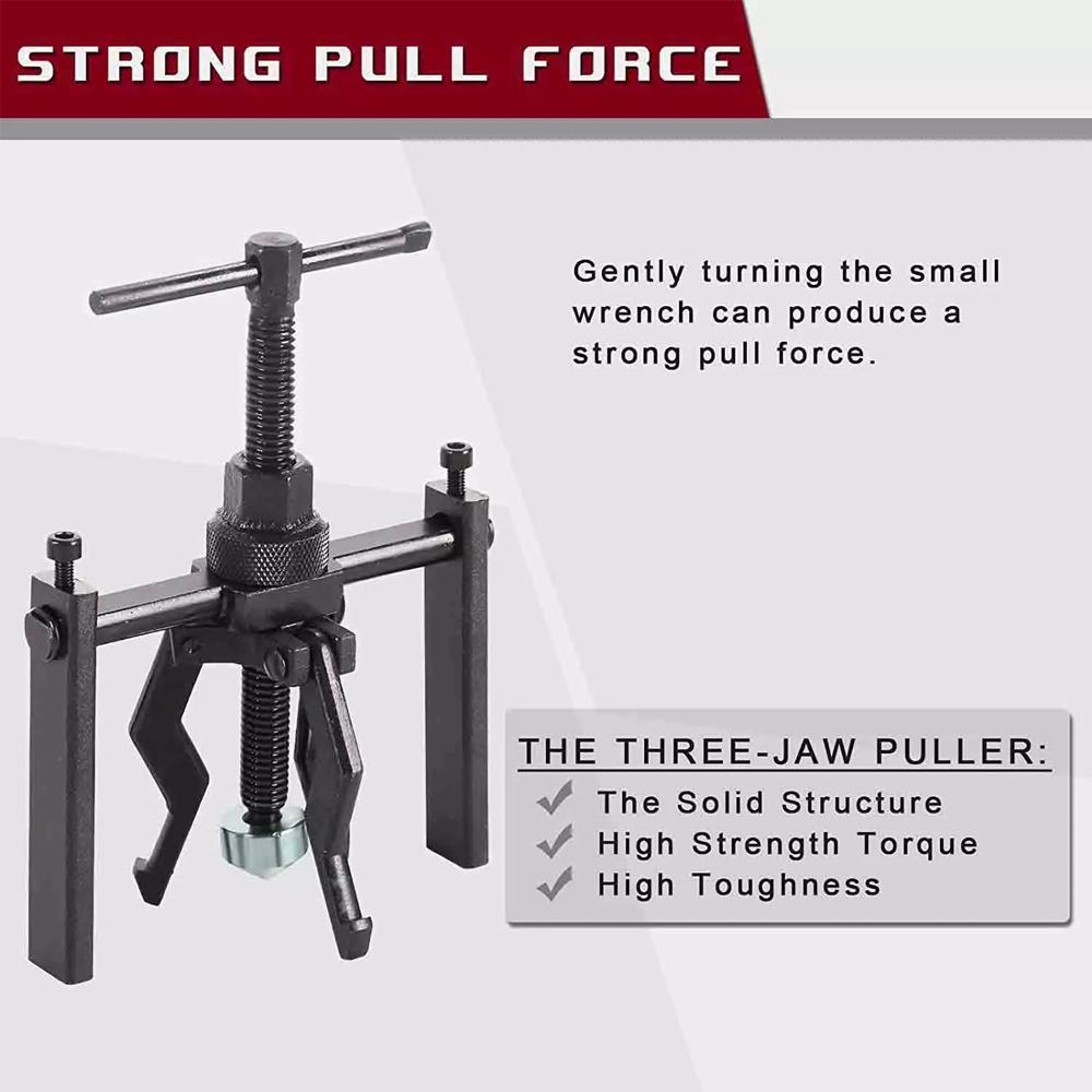 Car Inner Bearing Puller Gear 3-Jaw Extractor Automotive Repair Tool Kit Labor-saving Car Separation Bearing Removal
