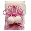 Free Ship Women Snow Boots Warm Plush Comfortable Platform Shoes Lady Lace-up Mid-Calf Pink Boots Non-slip Winter Shoes Booties