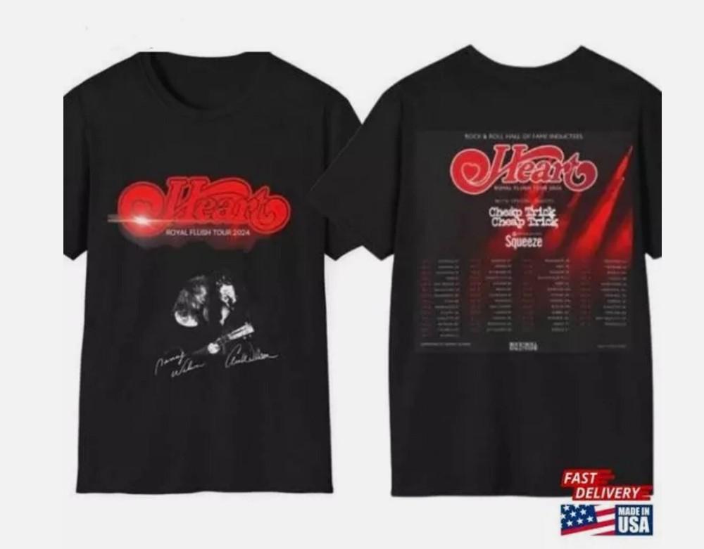 

Heart Royal Flush Tour Shirt Classic Rock Band Tshirt 2024 Tee T-Shirt 3XL