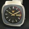 VINTAGE SEIKO 5 AUTOMATIC 7009A JAPAN MENS BLACK COLOR DIAL WATCH A702365-5 R124-a702365