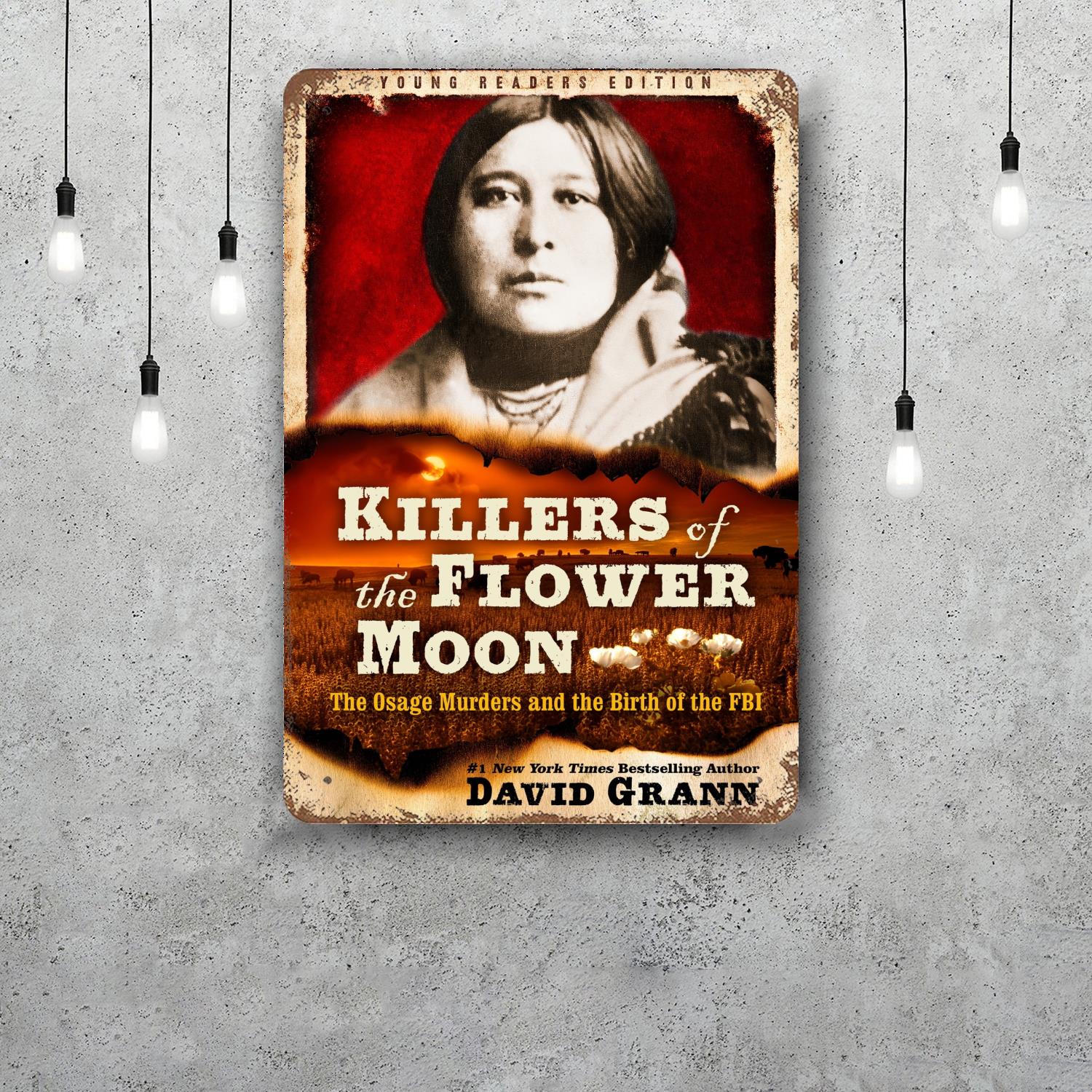 Mfoever Killers of the Flower Moon Vintage Metal Tin Signs Posters Decor Retro Metal Plaque Wall Art Decor for Garage Bar (as the picture,20x30cm(7.8x11.8inch))