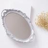 Glass Material Jewelry Storage Tray Oval Shape Mirrored Tray Storage Tray Serving Platter  Home Use