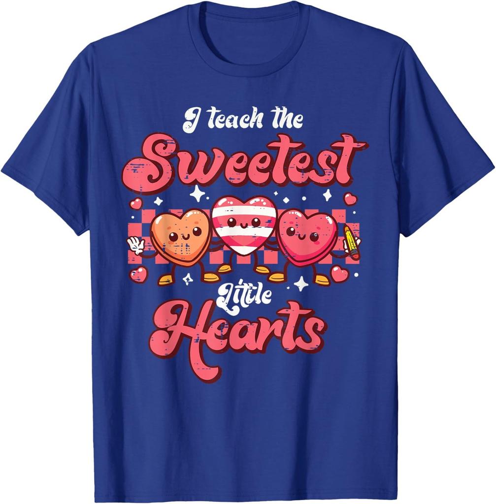 I Teach Sweetest Hearts Cute Valentines Day Teacher Unisex T-Shirt