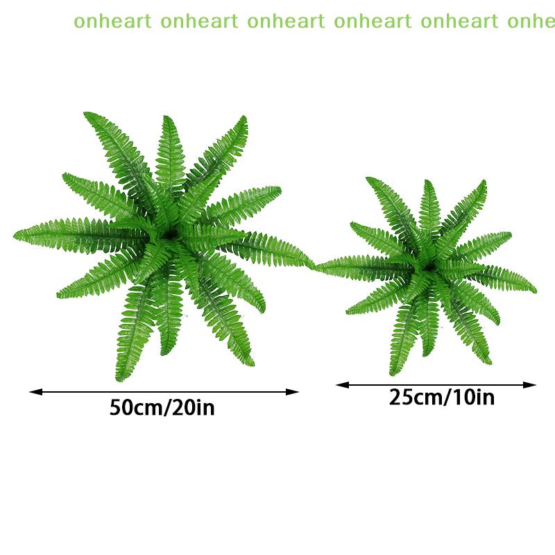 [C]Lifelike Artificial Boston Fern Fake Plastic Plants Decorations UV Resistant For Outdoor Home Kitchen Decor Garden Decoration