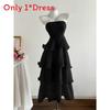Summer Knit Dress With Ruffled Hem And High Waist For Women