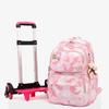 Rolling Wheeled Backpack Book Bags School Children School Bag with Wheels Students Backpack For Girls Trolley Bag Cute Schoolbag