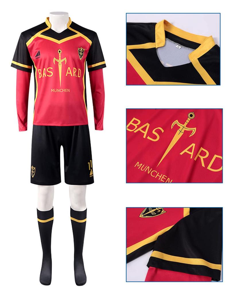 Bullock Kiyoyoichi Cosplay Costume with Number Costume for School and Stage Performances with Size [Excellent Quality] Wig, 11, Sportswear, Adults,