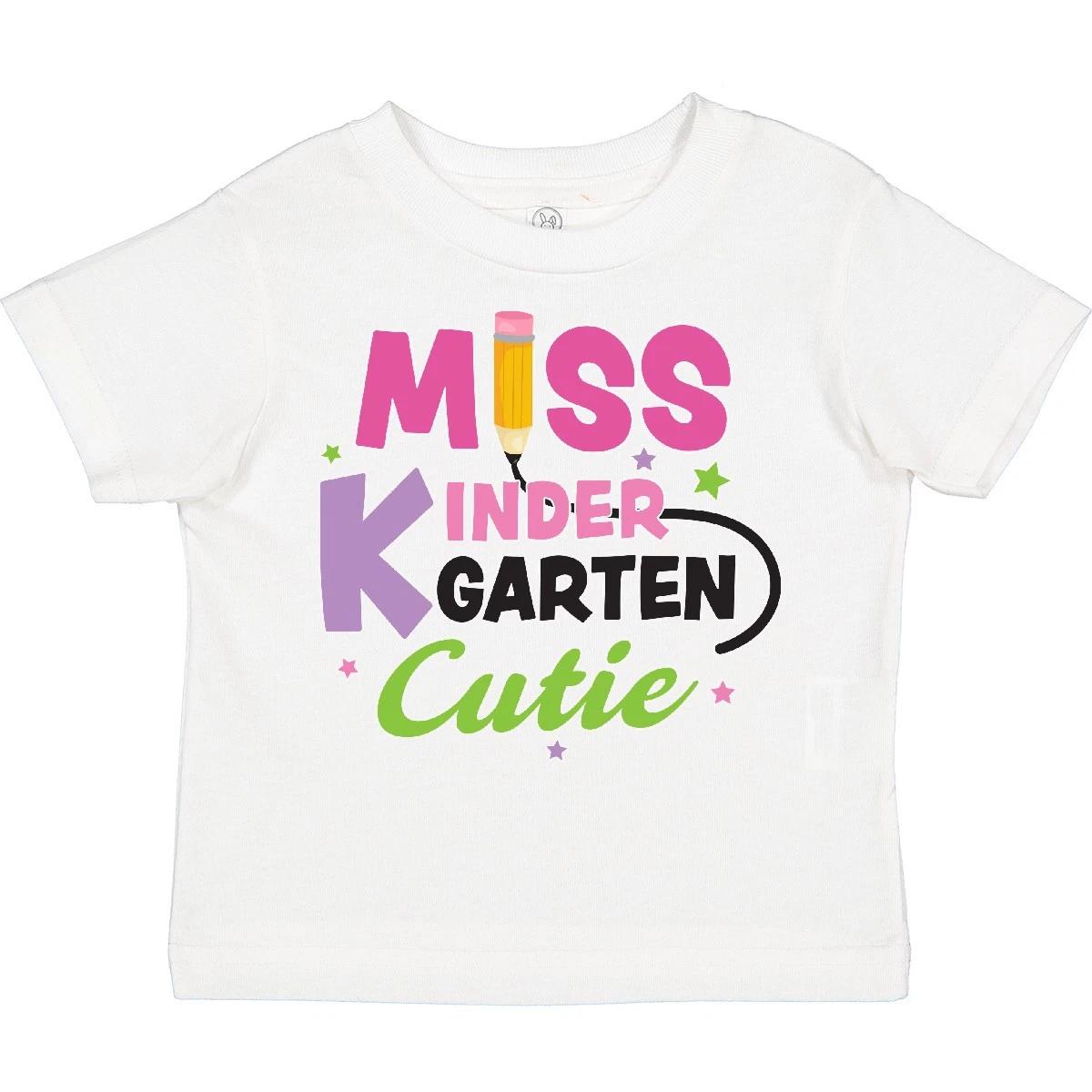 Inktastic Miss Kindergarten Cutie With Pencil And Stars Toddler T-Shirt School 100