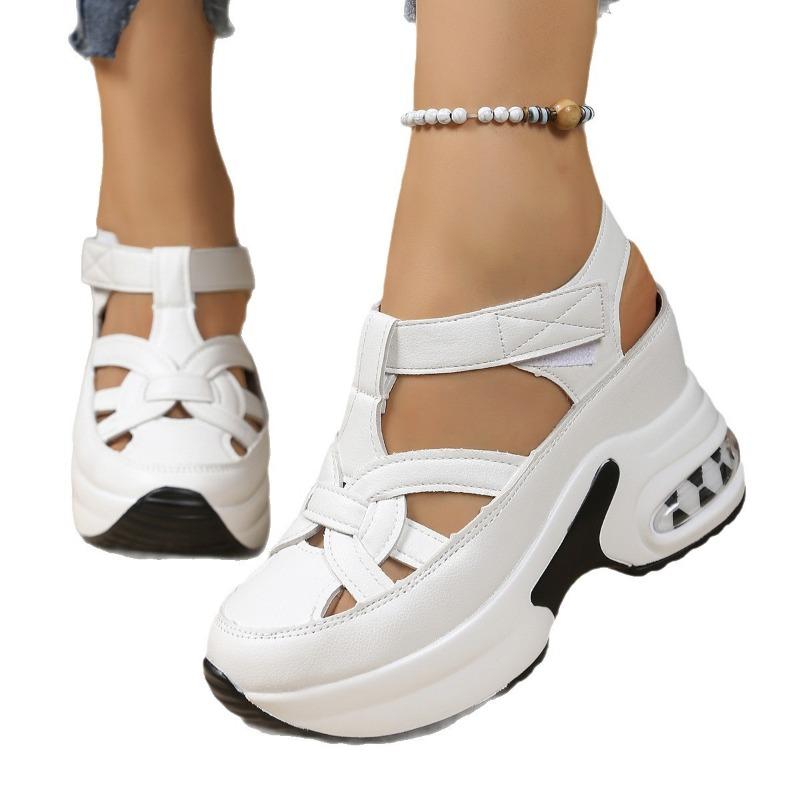 Large size sandals women's summer new wedge heel Velcro women's shoes platform casual shoes