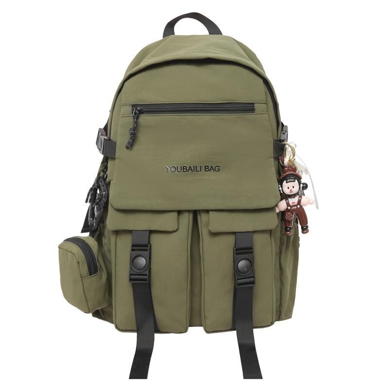 Original Niche High-value Trendy and Cool Boys Schoolbag Female Junior High School Student Large-capacity Simple High School Student Backpack Female